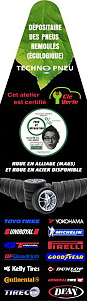 Dépositaire Pneus automobile Rivière-du-Loup